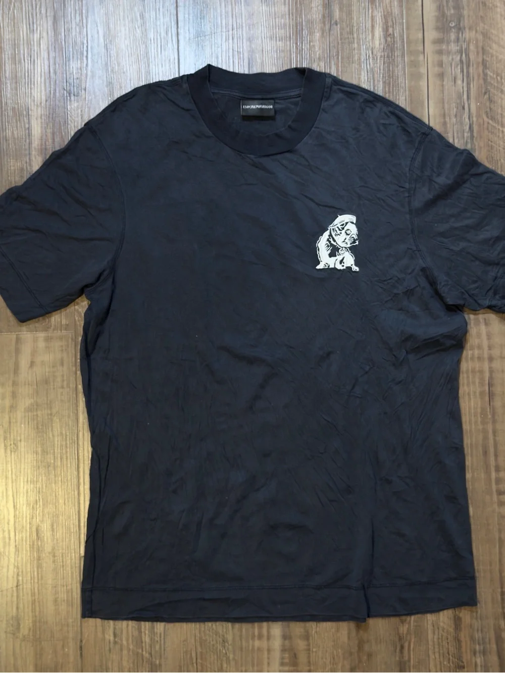 Emporio Armani Navy Short-Sleeve Dog Graphic Tee